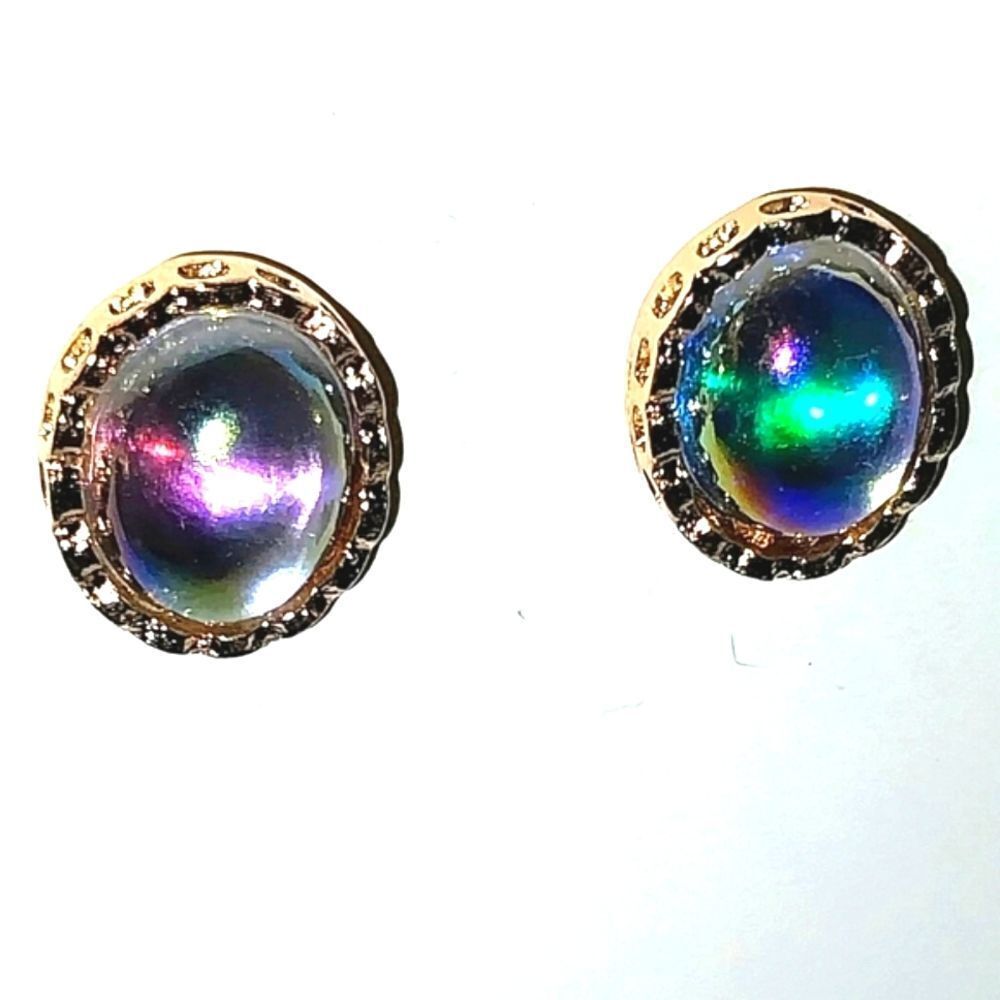 Elegant vintage pendant moon stone earrings for women